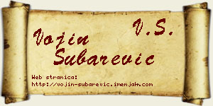 Vojin Šubarević vizit kartica